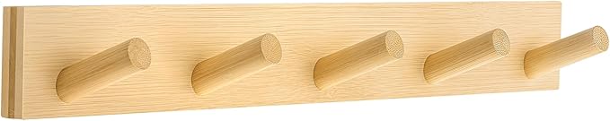 Coat Rack Wall Mount, Wooden Coat Hanger by HOMEBROS