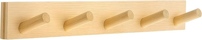 Coat Rack Wall Mount, Wooden Coat Hanger by HOMEBROS