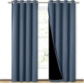 NICETOWN 100% Blackout Curtains 84 inches Long, Pair of Energy Smart & Noise by NICETOWN