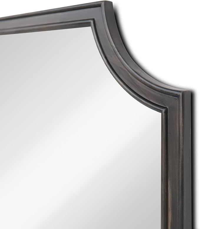 WallBeyond 24" x 36" Full Scalloped Corners Arch Rectangle Wall Mirror - Image 5