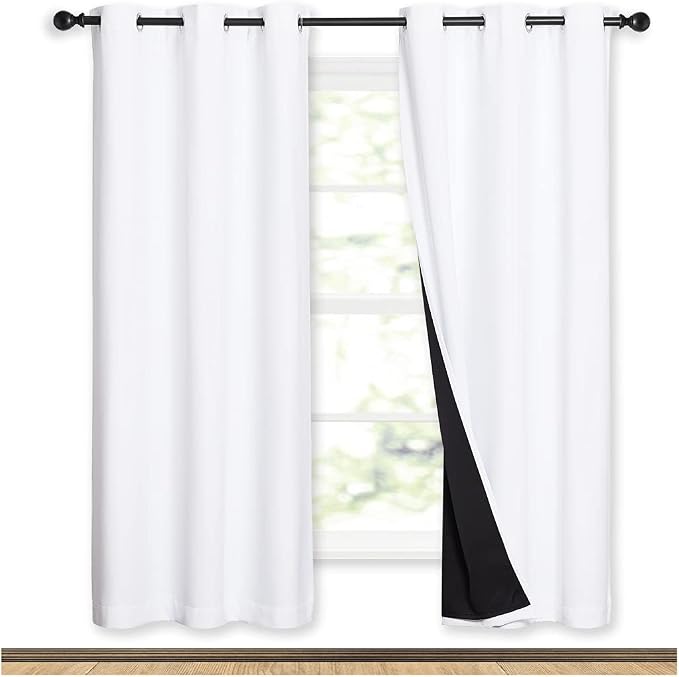 NICETOWN 100% Blackout Window Curtain Panels, Full Light Blocking Drapes by NICETOWN