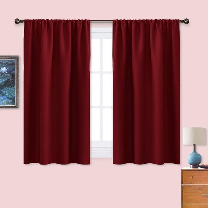 NICETOWN 2 Panels Blackout Curtains, Rod Pocket Thermal Insulated Drapes by NICETOWN