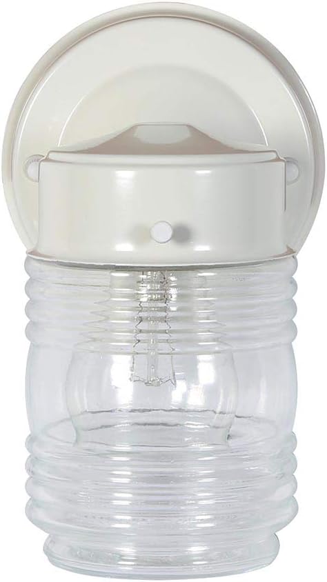 Design House Jelly Jar 1-Light Outdoor Wall Lantern, Wet Rated Exterior Porch - Image 2