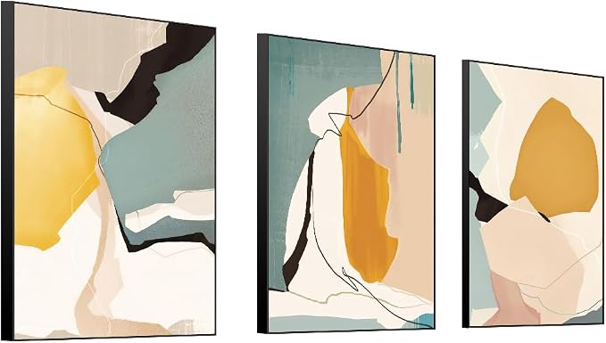 MPLONG Wall Art, Frame Canvas Wall Art Set, Striking Modern Minimalism - Image 4