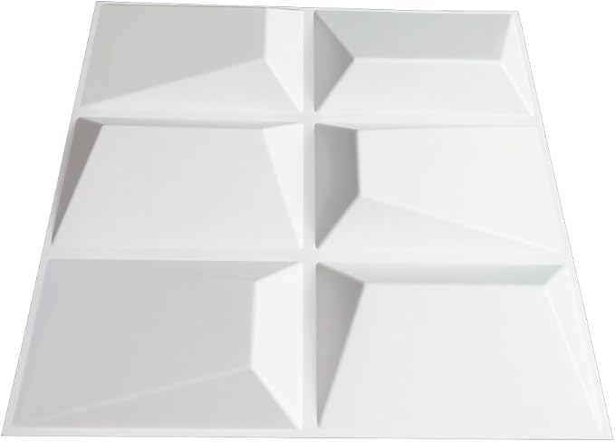 Art3d Decorative 3D Wall Panels 19.7" x 19.7" Snow White, PVC Wall Panel - Image 3