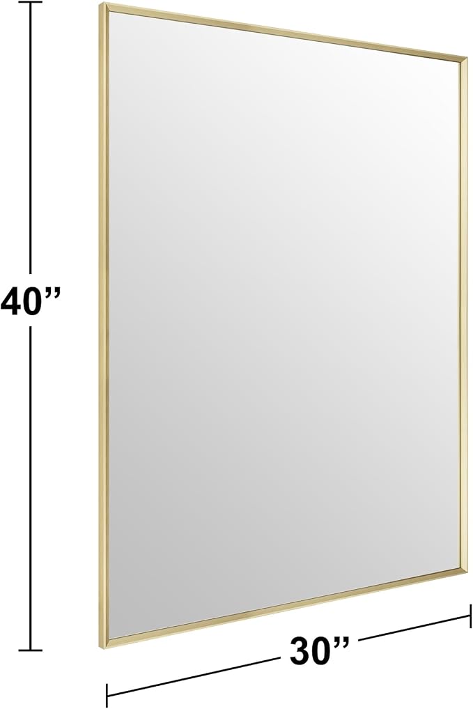 BOMINICA Brushed Gold Bathroom Mirror - Image 6