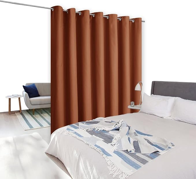NICETOWN Burnt Orange Curtains for Sliding Glass Door, 84 inch Long, Grommet - Image 9
