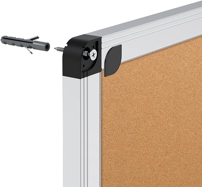 VIZ-PRO Cork Notice Board, 36 X 24 Inches - Image 5