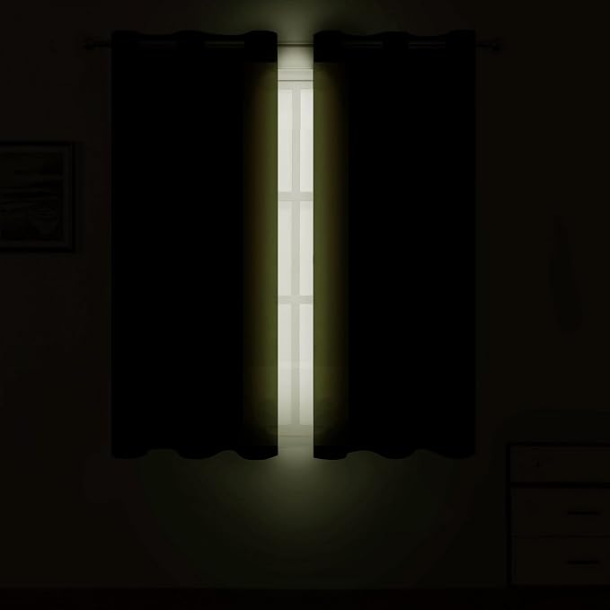 LEMOMO Olive Green Blackout Curtains 66 x 63 Inch Length/Set of 2 Curtain - Image 3