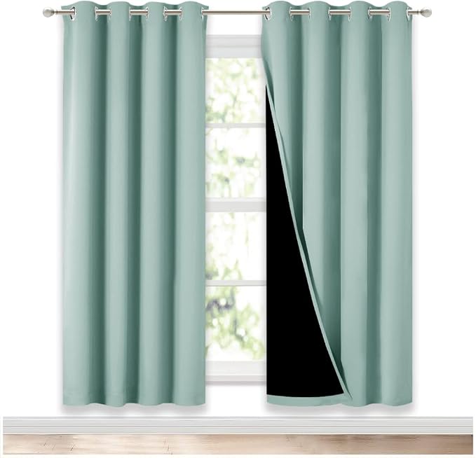 NICETOWN 100% Blackout Window Curtain Panels, Full Light Blocking Drapes by NICETOWN