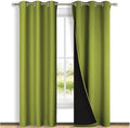 NICETOWN Full Shade Curtain Panels, Fresh Green, Pair of Thermal Insulated & by NICETOWN