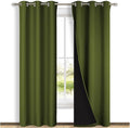 NICETOWN Blackout Curtains 80 inches Long, 2 Pieces, Olive Green, Full Light by NICETOWN