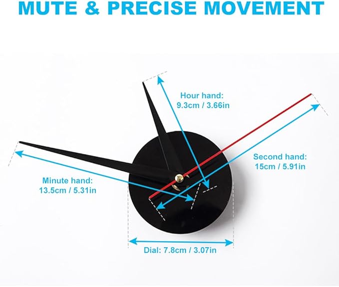 3D DIY Luminous Dial Acrylic Frameless Silent Wall Clock - Image 7