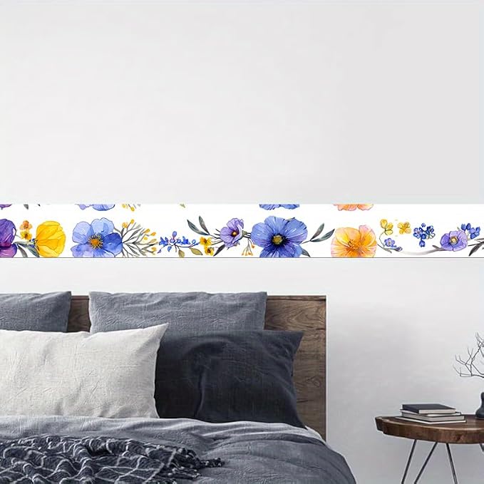 HOMETITUTE Wallpaper Border 4x196 Inch Peel and Stick Wall Border Wallpaper - Image 3