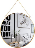LONGWIN Hanging Wall Circle Mirror Decor Gold Geometric Mirror by LONGWIN