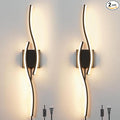 Plug in Wall Sconces Set of 2, Modern Plug in Sconce by Daunton