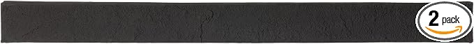 2-Pack Dark Gray Faux Stone Ledger & Trim Panels, 35.62" x 2.25" x 3.25" by Wallwell