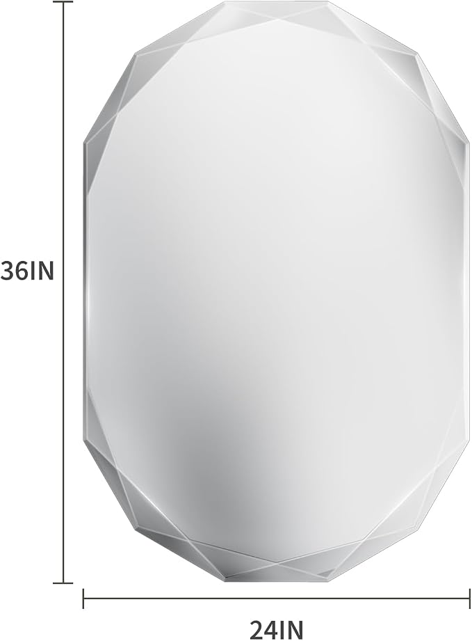 Suidia Bathroom Mirror, Frameless Bathroom Mirror - Image 8