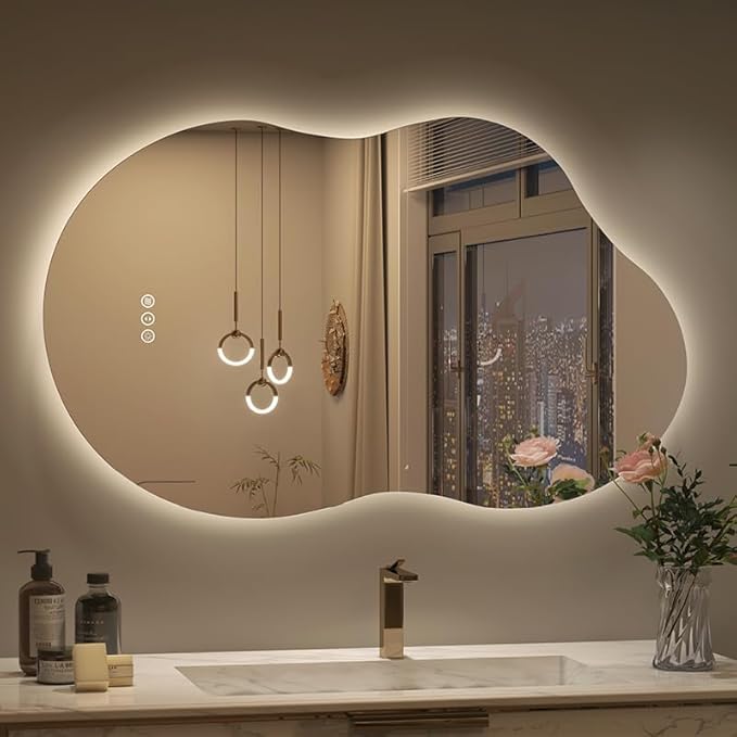 SMIROR Irregular Backlit Bathroom Mirror - Image 9
