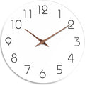 Mosewa Wall Clock Battery Operated 8 Inch White Silent Non Ticking Simple by MOSEWAWALLCLOCK