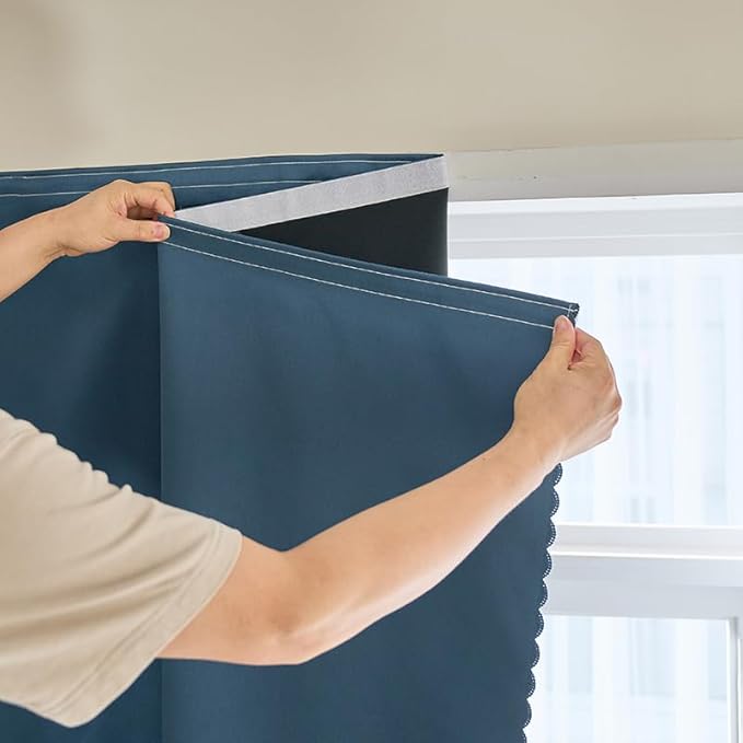AJAZZ self Adhesive Portable 100% Blackout Curtains Simple and Easy to - Image 9