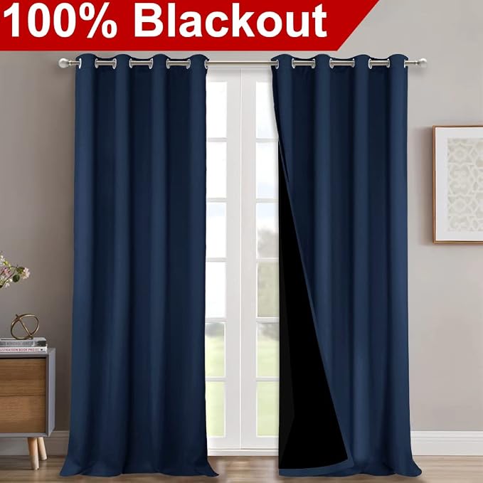 NICETOWN 100% Blackout Blinds, Laundry Room Decor Window Treatment Curtains - Image 2