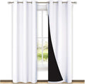 NICETOWN White Blackout Curtains 84 inches Long, Full Light Blocking Drapes by NICETOWN