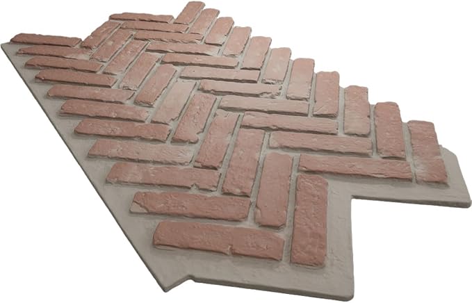 EverStone Herringbone Faux Brick Panel, 46 1/2"W x 25 1/4"H x 1"D, Old Chicago - Image 6