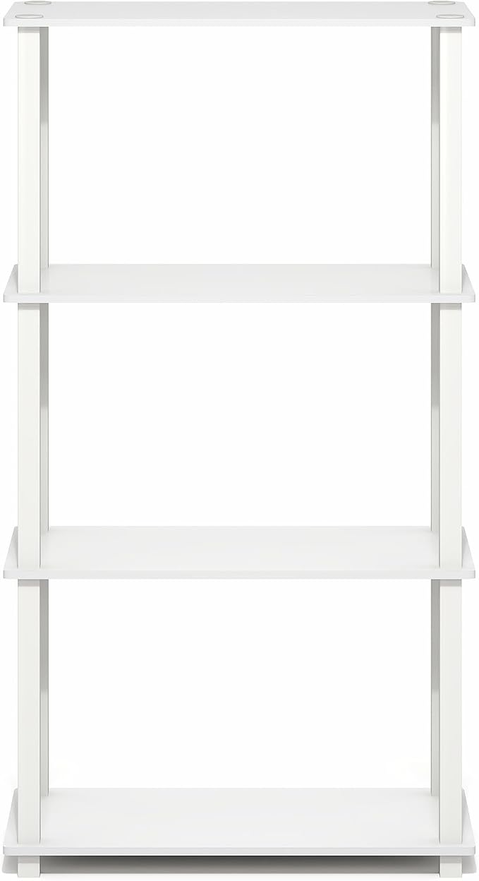 Furinno Turn-S-Tube Storage Shelves, 4-Tier Book Shelf, Corner Shelf, Toolless - Image 7