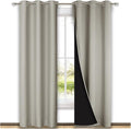 NICETOWN Natural Blackout Curtains 84 inches Long, Full Light Blocking Drapes by NICETOWN