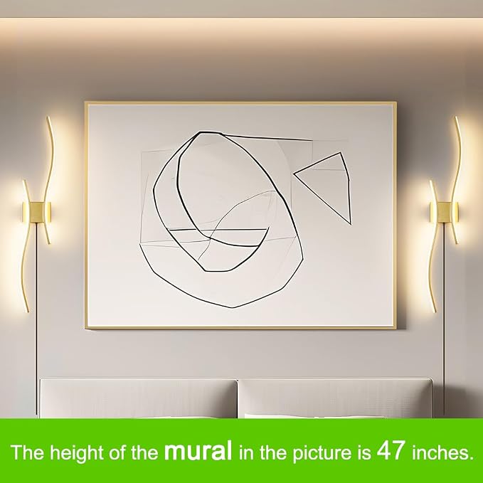 Daunton Modern Gold Plug in Wall Sconces Set of 2 - Image 2