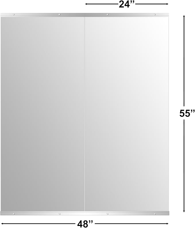 Ruomeng Home Gym Mirror, Large Frameless Body Mirror Tempered Glass - Image 3