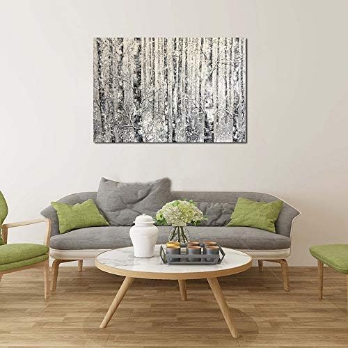 Yihui Arts - One Panel Canvas Wall Art Snowy White Forest Picture Art Print - Image 8