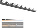 Ralbay 52inch Black Vanity Lights 8 Lights Dimmable 5 Color Temperature Acrylic by RalbayLighting