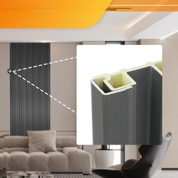 OUZUGIE 8-Pack 57 Inches, WPC Slat Wall Panel Trim, Corner Guard - Image 3