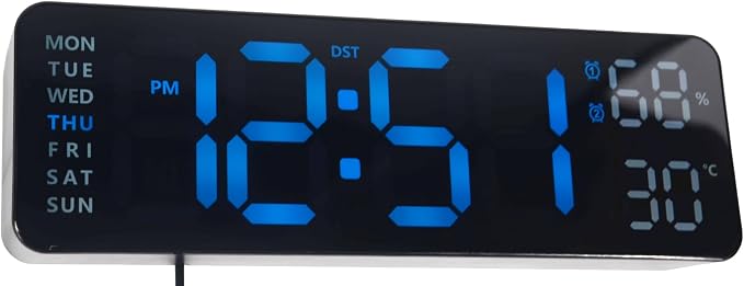 OceeK Digital Wall Clock, Display Big Number Digital Clock, Color Modern by OceeK