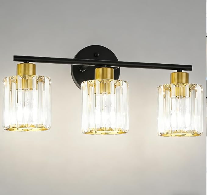 Crystal Bathroom Light Fixtures, Bathroom Lighting Fixtures Over Mirror by Kvhiiw