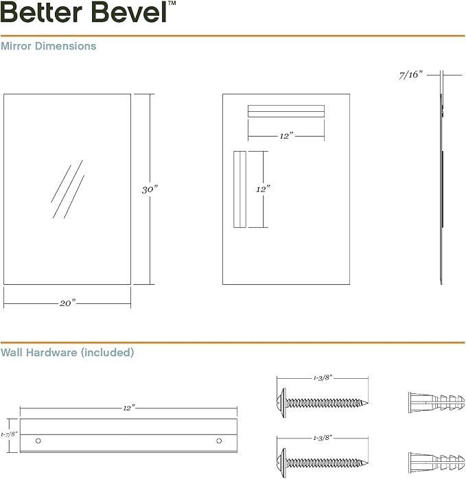Better Bevel Frameless Rectangle Mirror - Image 5