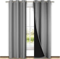 NICETOWN Silver Grey Full Shade Curtain Panels, Pair of Thermal Insulated & by NICETOWN