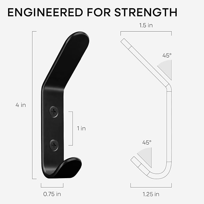 Homeforia Wall Coat Hook Rack - Image 4