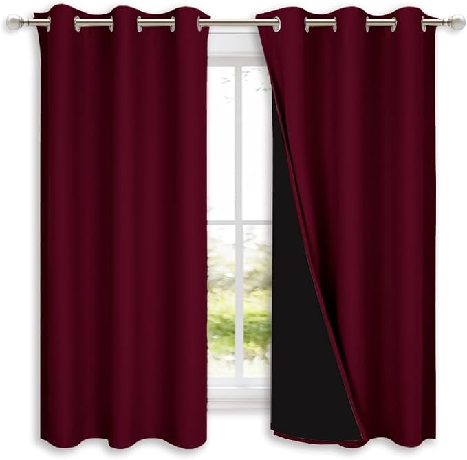 NICETOWN 100% Blackout Short Curtains by NICETOWN