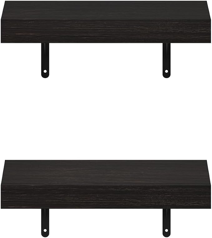 Furinno Tanna Floating Shelves for Wall Set of 2, 15-Inch Wall Shelf, Triple - Image 4