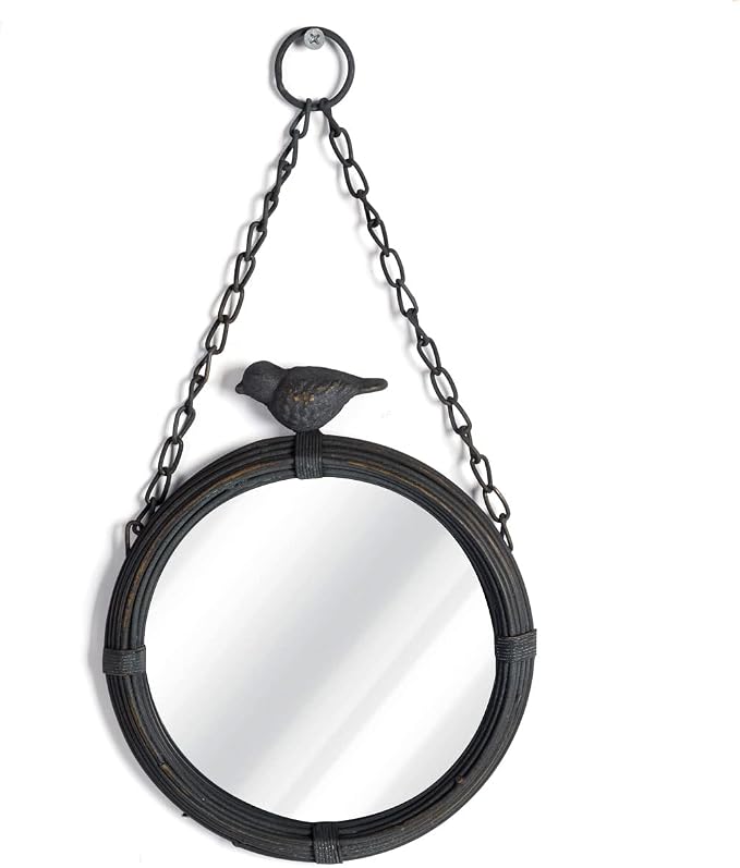 NIKKY HOME Shabby Chic Small Wall Mirrors Decor Decorative Metal Framed Hanging by NIKKYHOME