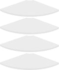 Homode Corner Floating Shelves, 12 Inch Wood Curved Hanging Shelf by Homode