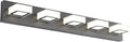 Ralbay Modern Black Bathroom Lighting Fixtures 5 Lights Adjustable Acrylic by RalbayLighting