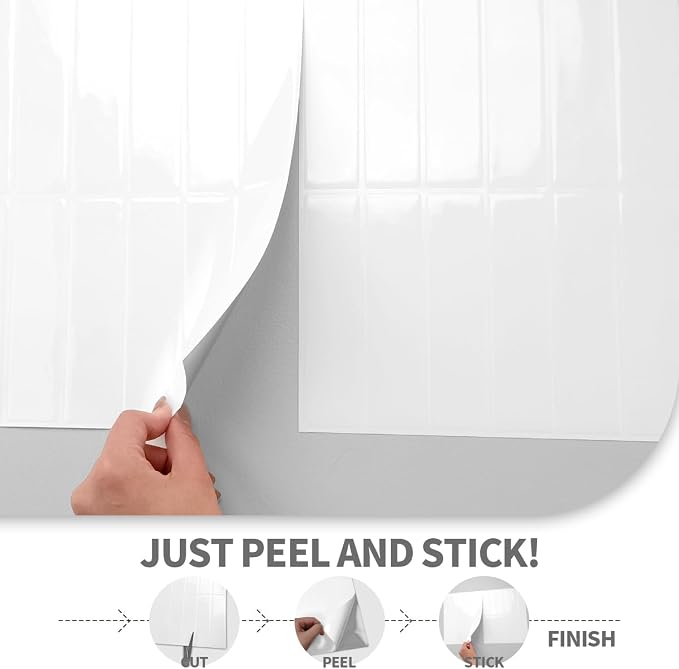 Peel and Stick Backsplash 3D Wall Tiles, Self-Adhesive, Oil Proof, Waterproof - Image 5