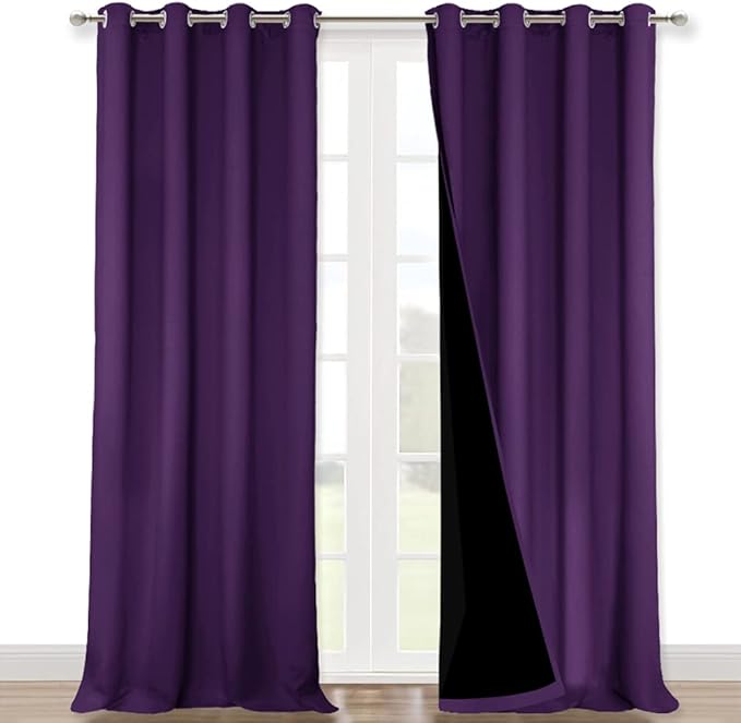 NICETOWN 100% Blackout Blinds, Royal Purple, Laundry Room Decor Window by NICETOWN