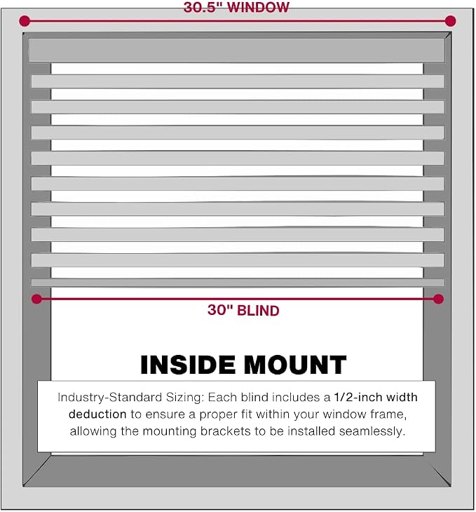 LOTUS & WINDOWARE Cordless Mini Blind, 30.5" Wide x 60" Long - Image 4