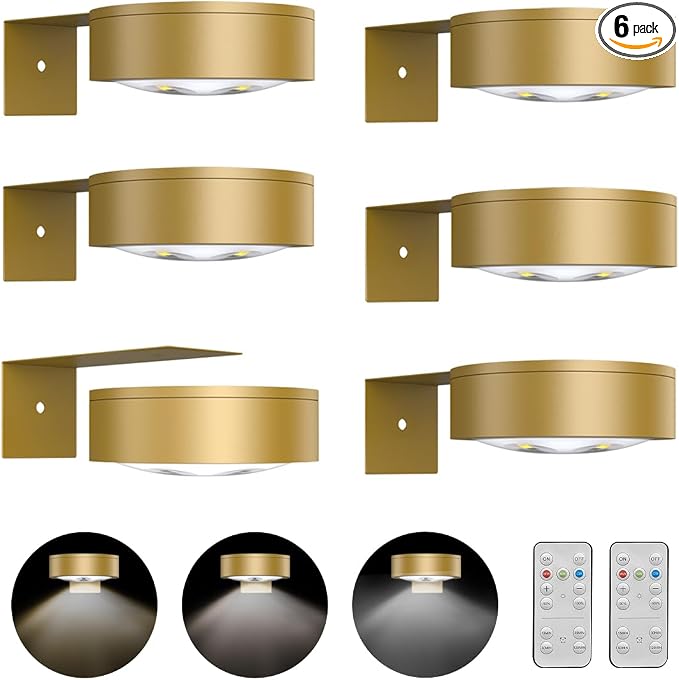 6-Pack Battery Operated Picture Light Magnetic Painting Light by Xuolder