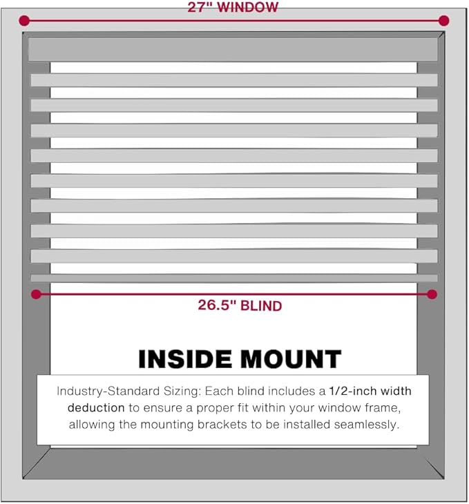 LOTUS & WINDOWARE Cordless 1" Vinyl Blind, Room Darkening, Horizontal Blinds - Image 4